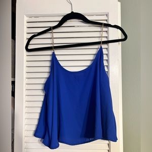 Agaci blue crop top